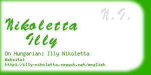 nikoletta illy business card